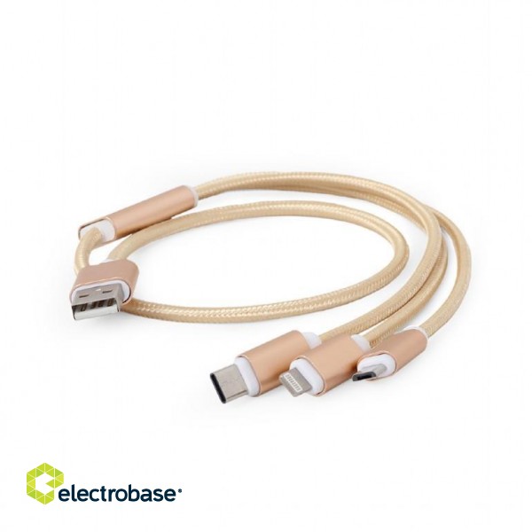 CABLE USB CHARGING 3IN1 1M/GOLD CC-USB2-AM31-1M-G GEMBIRD