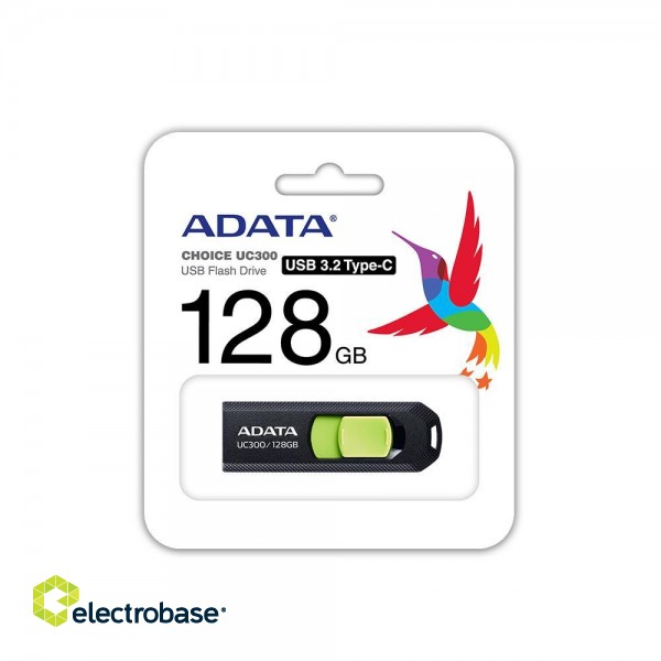 MEMORY DRIVE FLASH USB-C 128GB/ACHO-UC300-128G-RBK/GN ADATA image 4