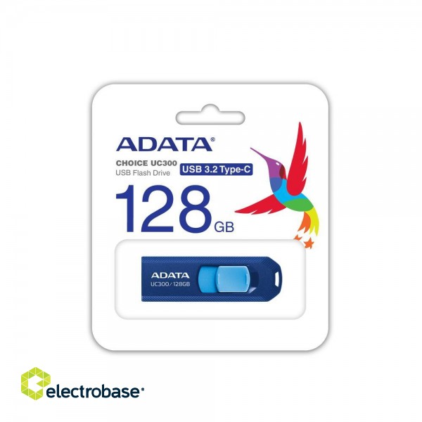 MEMORY DRIVE FLASH USB-C 128GB/ACHO-UC300-128G-RNB/BU ADATA image 2