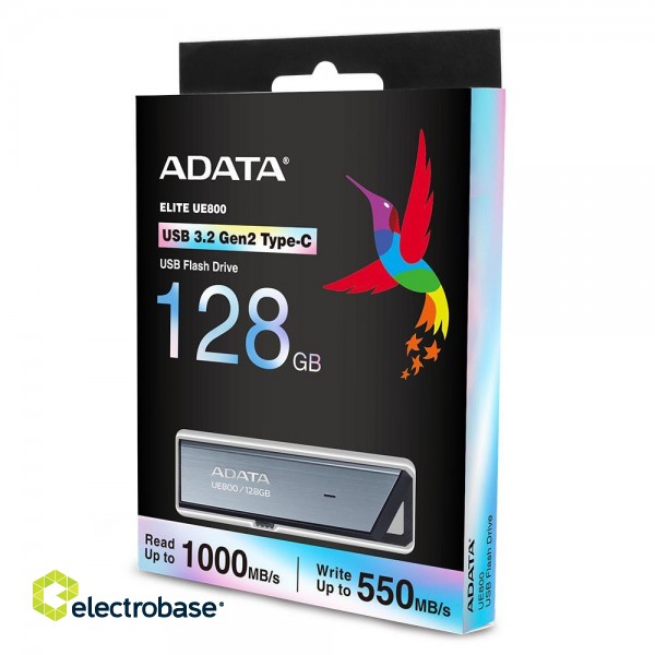 MEMORY DRIVE FLASH USB-C 128GB/SILV AELI-UE800-128G-CSG ADATA image 2