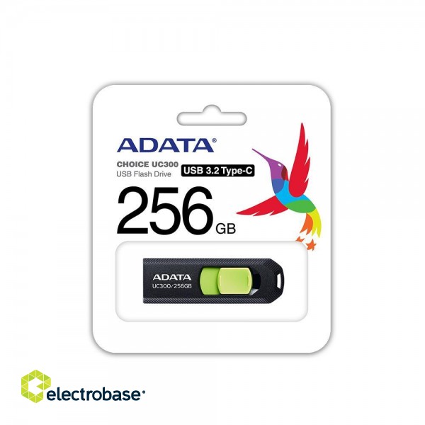 MEMORY DRIVE FLASH USB-C 256GB/ACHO-UC300-256G-RBK/GN ADATA image 4