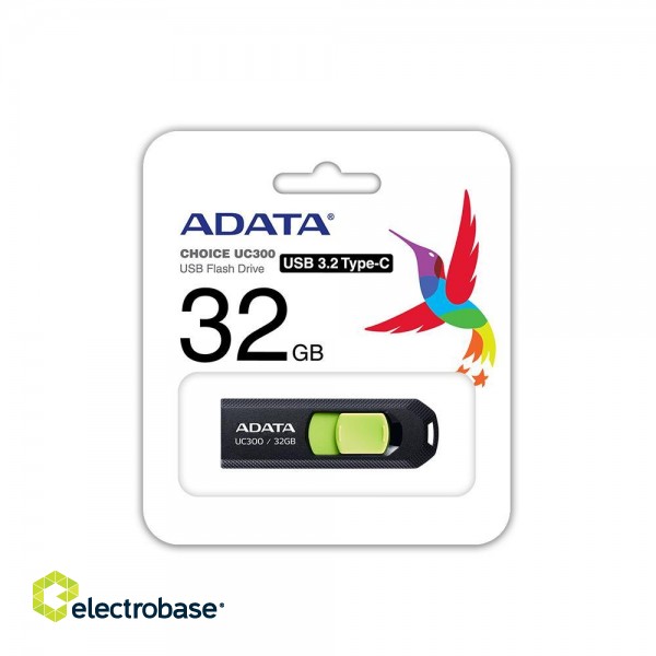 MEMORY DRIVE FLASH USB-C 32GB/ACHO-UC300-32G-RBK/GN ADATA фото 4