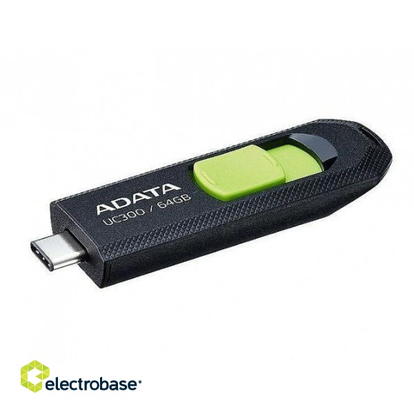 MEMORY DRIVE FLASH USB-C 64GB/ACHO-UC300-64G-RBK/GN ADATA paveikslėlis 3