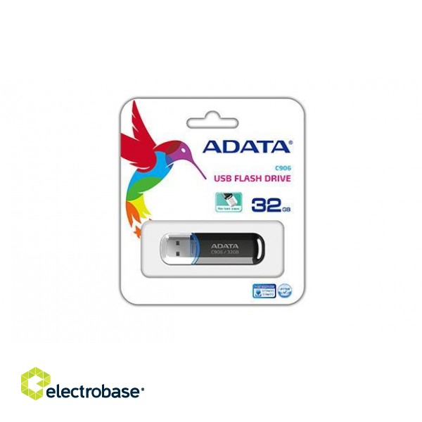 MEMORY DRIVE FLASH USB2 32GB/BLACK AC906-32G-RBK ADATA image 3