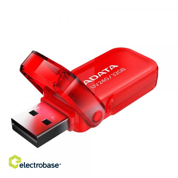 MEMORY DRIVE FLASH USB2 64GB/RED AUV240-64G-RRD ADATA paveikslėlis 2