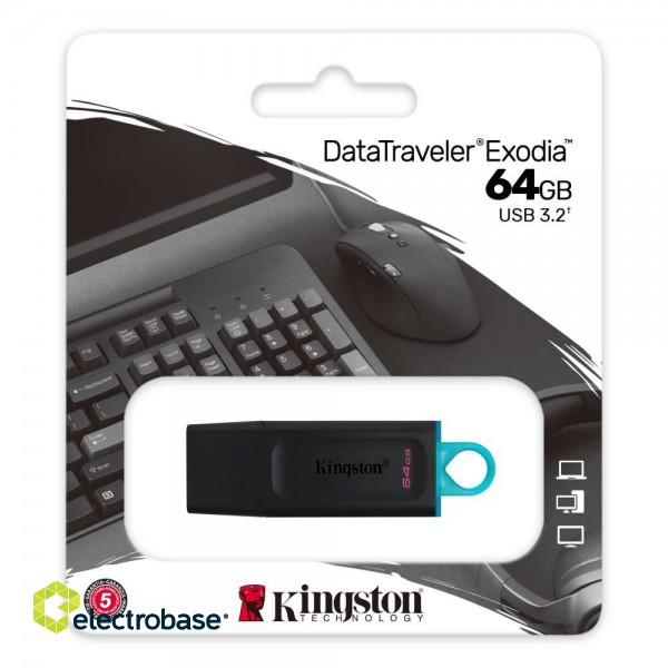 MEMORY DRIVE FLASH USB3.2/64GB DTX/64GB KINGSTON image 3