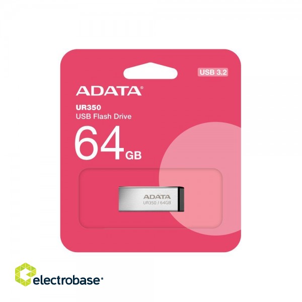 MEMORY DRIVE FLASH USB3.2 64GB/BLACK UR350-64G-RSR/BK ADATA image 5