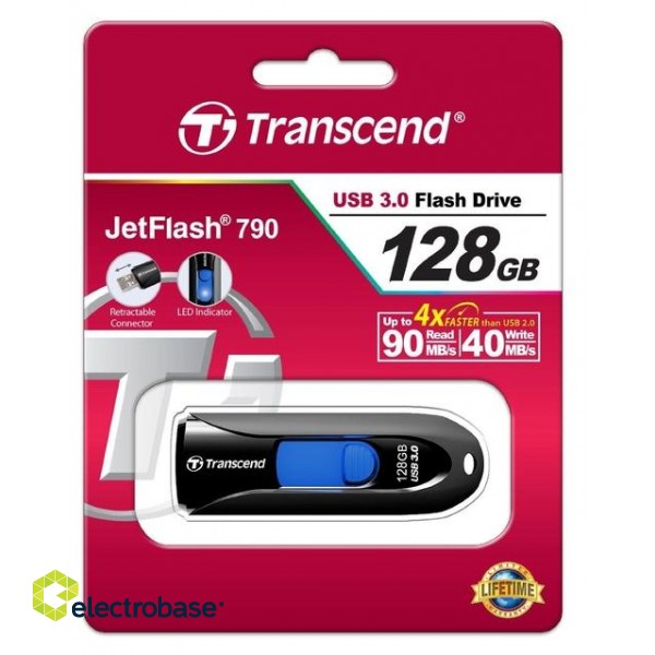 MEMORY DRIVE FLASH USB3 128GB/790 TS128GJF790K TRANSCEND фото 7