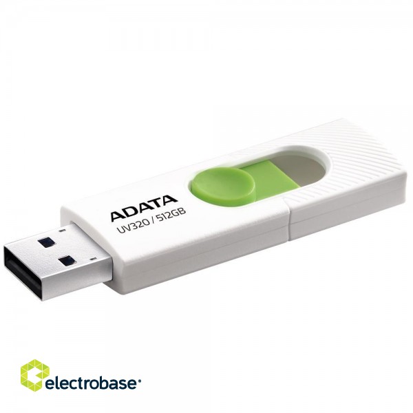 MEMORY DRIVE FLASH USB3 512GB/WHITE AUV320-512G-RWHGN ADATA фото 2