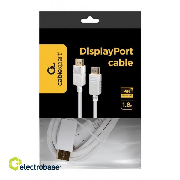 CABLE DISPLAY PORT 1.8M/WHITE CC-DP2-6-W GEMBIRD image 2