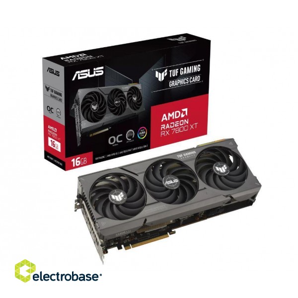 Graphics Card|ASUS|AMD Radeon RX 7800 XT|16 GB|GDDR6|256 bit|PCIE 4.0 16x|1xHDMI|3xDisplayPort|TUF-RX7800XT-O16G-GAMING image 1