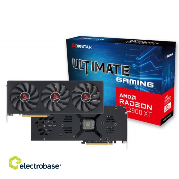 Graphics Card|BIOSTAR|AMD Radeon RX 7900 XT|20 GB|GDDR6|320 bit|PCIE 4.0 16x|GPU 1500 MHz|Triple slot Fansink|1xHDMI|3xDisplayPort|VA7906XM00 image 1