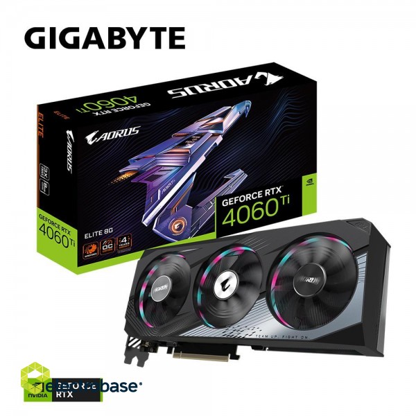 Graphics Card|GIGABYTE|NVIDIA GeForce RTX 4060 Ti|8 GB|GDDR6|128 bit|PCIE 4.0 16x|2xHDMI|2xDisplayPort|GV-N406TAORUSE-8GD image 2