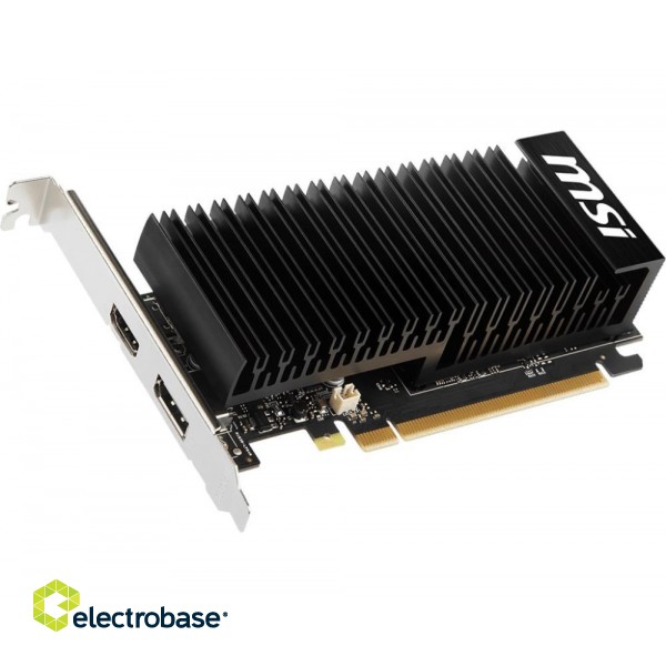 Graphics Card|MSI|NVIDIA GeForce GT 1030|2 GB|64 bit|PCIE 3.0 16x|GDDR4|Memory 2010 MHz|GPU 1431 MHz|Single Slot Fansink|1xHDMI|1xDisplayPort|GT10302GHD4LPOC фото 3