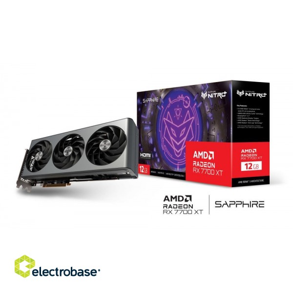 Graphics Card|SAPPHIRE|AMD Radeon RX 7700 XT|12 GB|GDDR6|192 bit|PCIE 4.0 16x|2xHDMI|2xDisplayPort|11335-02-20G image 3