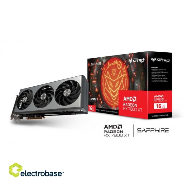 Graphics Card|SAPPHIRE|AMD Radeon RX 7800 XT|16 GB|GDDR6|256 bit|PCIE 4.0 16x|2xHDMI|2xDisplayPort|11330-01-20G image 3