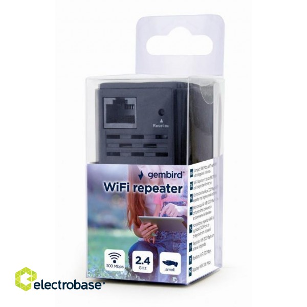 WRL REPEATER 300MBPS/BLACK WNP-RP300-03-BK GEMBIRD image 2
