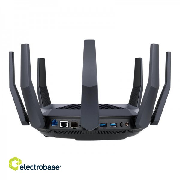 Wireless Router|ASUS|6000 Mbps|Mesh|Wi-Fi 6|USB 3.1|9x10/100/1000M|1x10GbE|1xSPF+|Number of antennas 8|RT-AX89X фото 3