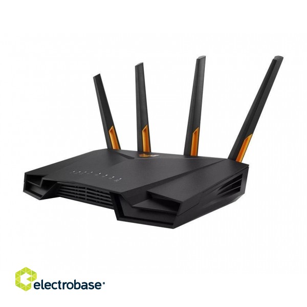 Wireless Router|ASUS|Wireless Router|4200 Mbps|Mesh|Wi-Fi 5|Wi-Fi 6|IEEE 802.11n|USB 3.2|1 WAN|4x10/100/1000M|Number of antennas 4|TUFGAMINGAX4200 paveikslėlis 1