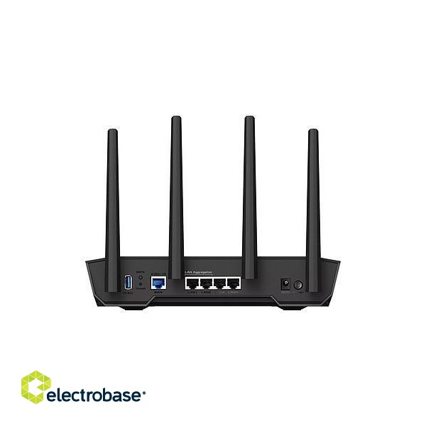 Wireless Router|ASUS|Wireless Router|4200 Mbps|Mesh|Wi-Fi 5|Wi-Fi 6|IEEE 802.11n|USB 3.2|1 WAN|4x10/100/1000M|Number of antennas 4|TUFGAMINGAX4200 image 4