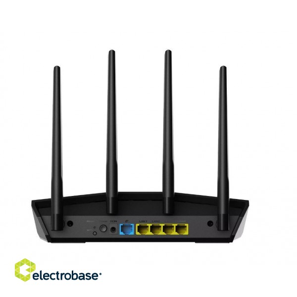 Wireless Router|ASUS|Wireless Router|Mesh|Wi-Fi 5|Wi-Fi 6|IEEE 802.11a/b/g|IEEE 802.11n|1 WAN|4x10/100/1000M|Number of antennas 4|RT-AX57 image 2
