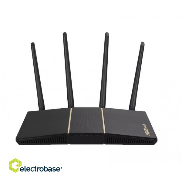 Wireless Router|ASUS|Wireless Router|Mesh|Wi-Fi 5|Wi-Fi 6|IEEE 802.11a/b/g|IEEE 802.11n|1 WAN|4x10/100/1000M|Number of antennas 4|RT-AX57 image 4