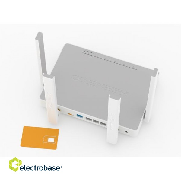 Wireless Router|KEENETIC|Wireless Router|1200 Mbps|Mesh|Wi-Fi 5|USB 2.0|4x10/100/1000M|Number of antennas 4|4G|KN-2910-01-EU image 6