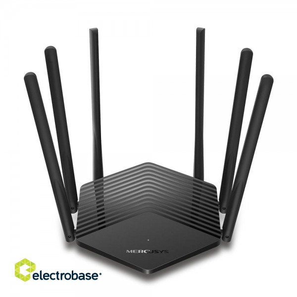 Wireless Router|MERCUSYS|1900 Mbps|1 WAN|2x10/100/1000M|Number of antennas 6|MR50G фото 1