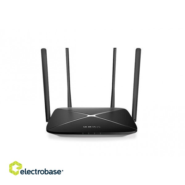 Wireless Router|MERCUSYS|Wireless Router|1167 Mbps|IEEE 802.11ac|1 WAN|3x10/100/1000M|Number of antennas 4|AC12G фото 1