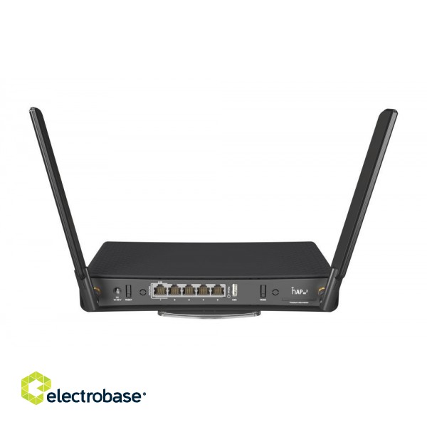 Wireless Router|MIKROTIK|Wireless Router|IEEE 802.11 b/g|IEEE 802.11n|IEEE 802.11ac|IEEE 802.11ax|USB 3.0|5x10/100/1000M|Number of antennas 2|C53UIG+5HPAXD2HPAXD фото 2