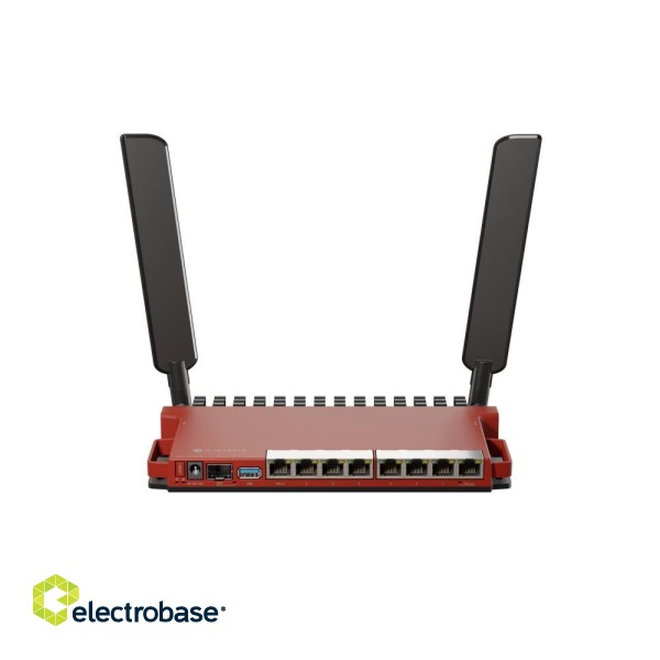 Wireless Router|MIKROTIK|Wireless Router|Wi-Fi 6|IEEE 802.11ax|USB 3.0|8x10/100/1000M|1xSPF|Number of antennas 2|L009UIGS-2HAXD-IN paveikslėlis 1