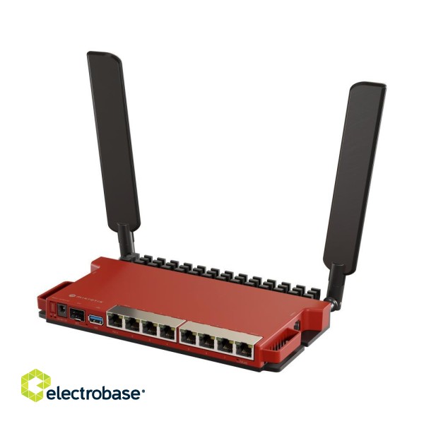 Wireless Router|MIKROTIK|Wireless Router|Wi-Fi 6|IEEE 802.11ax|USB 3.0|8x10/100/1000M|1xSPF|Number of antennas 2|L009UIGS-2HAXD-IN image 3