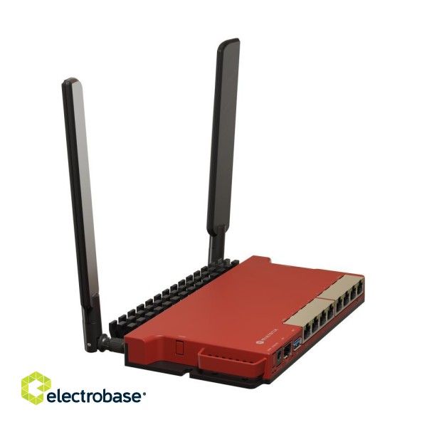 Wireless Router|MIKROTIK|Wireless Router|Wi-Fi 6|IEEE 802.11ax|USB 3.0|8x10/100/1000M|1xSPF|Number of antennas 2|L009UIGS-2HAXD-IN image 4
