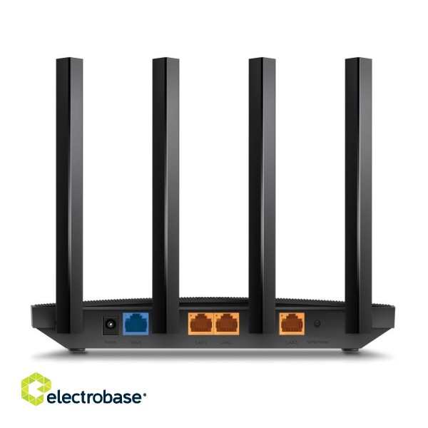 Wireless Router|TP-LINK|Wireless Router|1500 Mbps|Wi-Fi 6|1 WAN|3x10/100/1000M|Number of antennas 4|ARCHERAX17 image 3