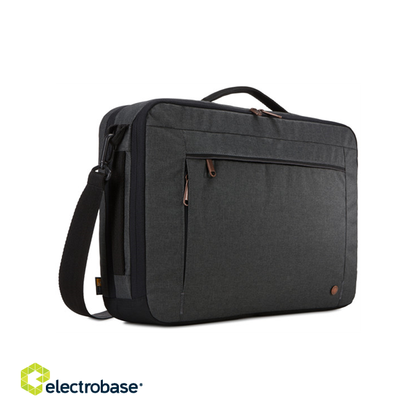 Case Logic | Era Hybrid Briefcase | Fits up to size 15.6 " | Messenger - Briefcase/Backpack | Obsidian | Shoulder strap image 1