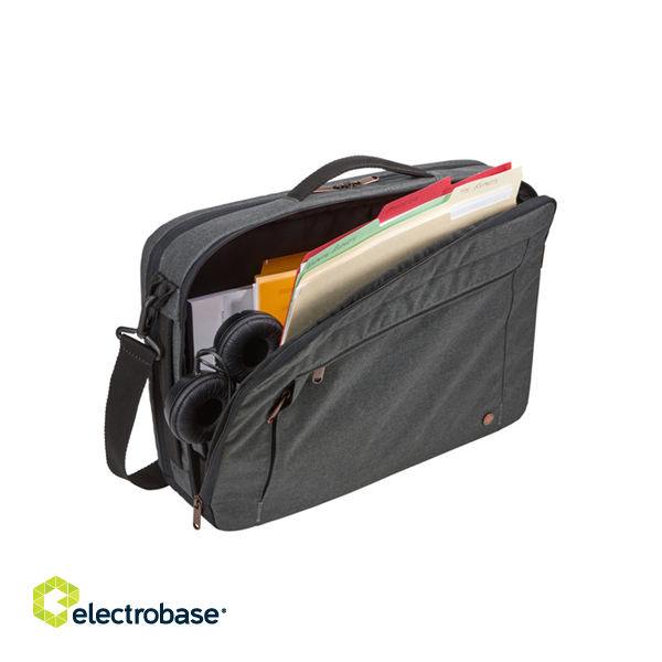 Case Logic | Era Hybrid Briefcase | Fits up to size 15.6 " | Messenger - Briefcase/Backpack | Obsidian | Shoulder strap image 9