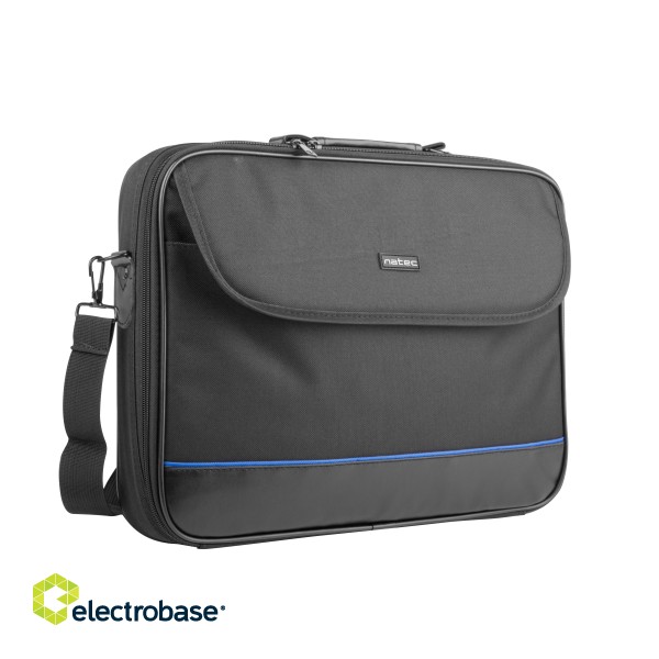 Natec | Fits up to size 15.6 " | Laptop Bag | Impala | Toploading laptop case | Black | Shoulder strap image 1
