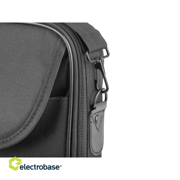 Natec | Laptop Bag | Impala | Fits up to size 15.6 " | Toploading laptop case | Black | Shoulder strap image 6