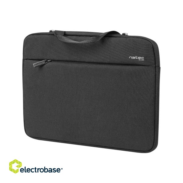 Natec | Fits up to size  " | Laptop Sleeve Clam | NET-1661 | Case | Black image 2