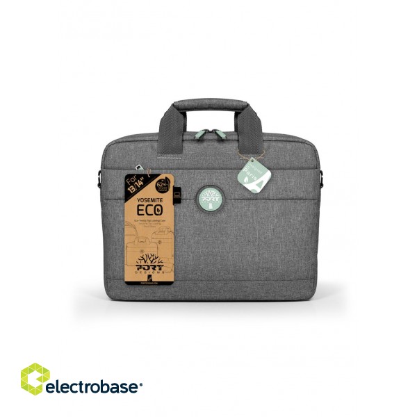 PORT DESIGNS | Yosemite Eco TL Laptop Case 13/14 | Laptop Case | Grey | Shoulder strap image 3