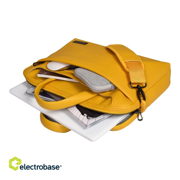 PORT DESIGNS | Zurich | Fits up to size 13/14 " | Toploading | Yellow | Shoulder strap image 2