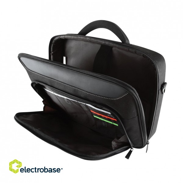 Targus | Clamshell Laptop Bag | CN418EU | Briefcase | Black/Red | 17-18 " | Shoulder strap image 3