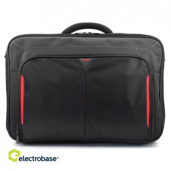 Targus | Clamshell Laptop Bag | CN418EU | Briefcase | Black/Red | 17-18 " | Shoulder strap image 5