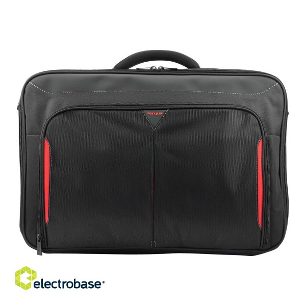 Targus | Clamshell Laptop Bag | CN418EU | Briefcase | Black/Red | 17-18 " | Shoulder strap image 4