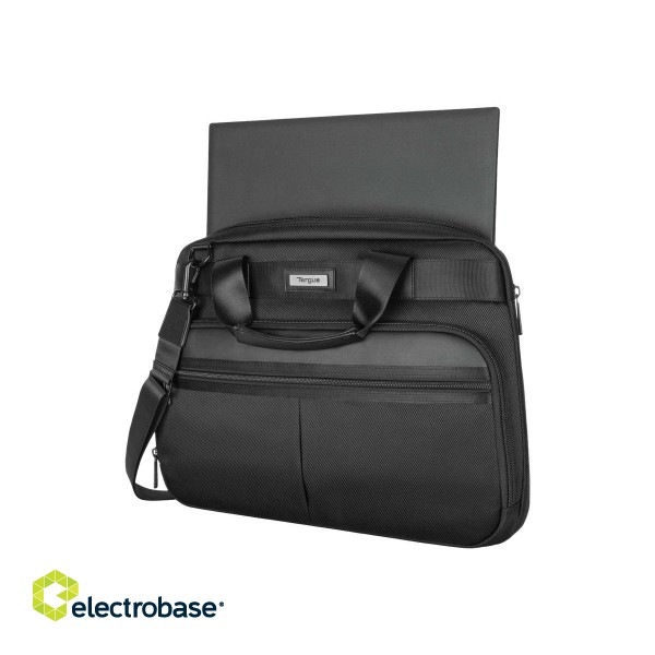 Targus | Mobile Elite Slimcase | TBS951GL | Fits up to size 13-14 " | Slipcase | Black | Shoulder strap image 2