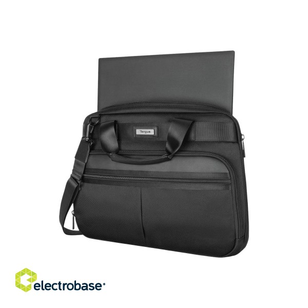 Targus | Mobile Elite Slimcase | TBS951GL | Fits up to size 13-14 " | Slipcase | Black | Shoulder strap image 5