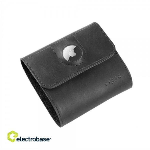 Fixed | Classic Wallet for AirTag | Apple | Genuine cowhide | Black | Dimensions of the wallet : 11 x 11.5 cm; Closing of the wallet is secured by a magnet; Smaller pocket for Apple AirTag; inner hidden pocket; 4 pockets for credit cards or image 1