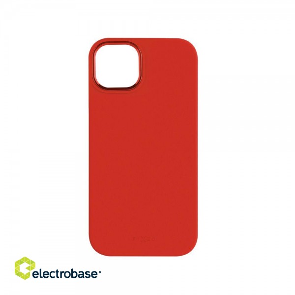 Fixed | MagFlow | Back cover | Apple | iPhone 15 Plus | Liquid silicon | Red image 3