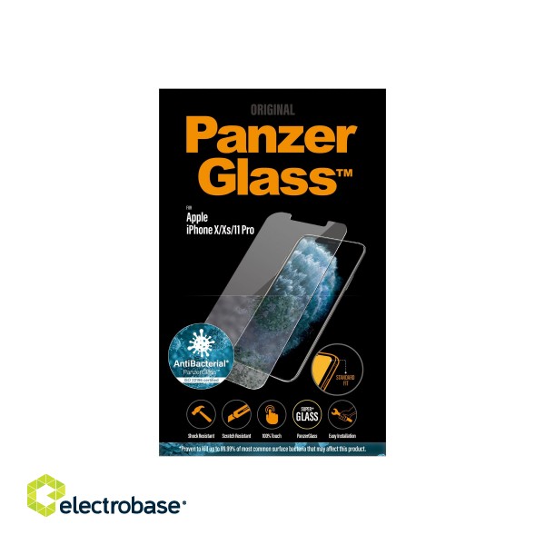 PanzerGlass | 2661 | Screen Protector | iPhone | X/XS | Tempered glass | Transparent paveikslėlis 8