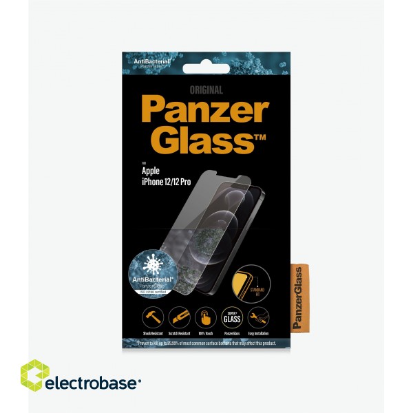 PanzerGlass | Apple | For iPhone 12/12 Pro | Glass | Transparent | Clear Screen Protector image 1